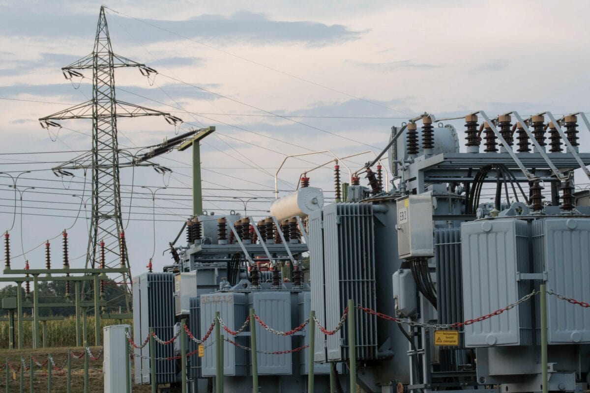 Electricity transformer as part of the power grid