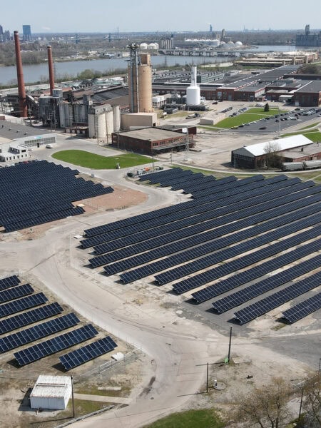 Ohio facility with solar panels developed by OnSite Partners